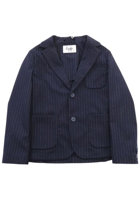 Giacca bambino blu a righe IL GUFO | GB099W1008/CEBLU